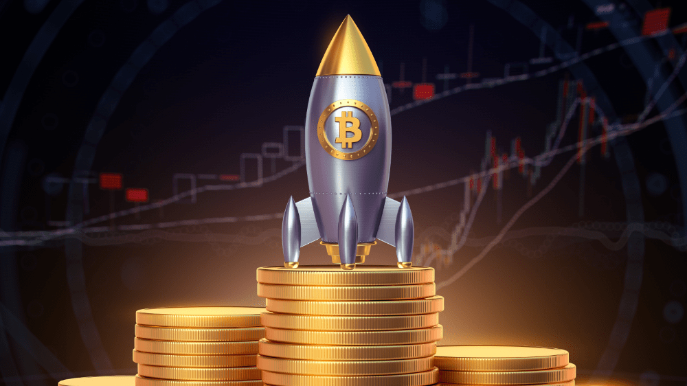 Bitcoin attacks new high. Source: shutterstock.com/SPF